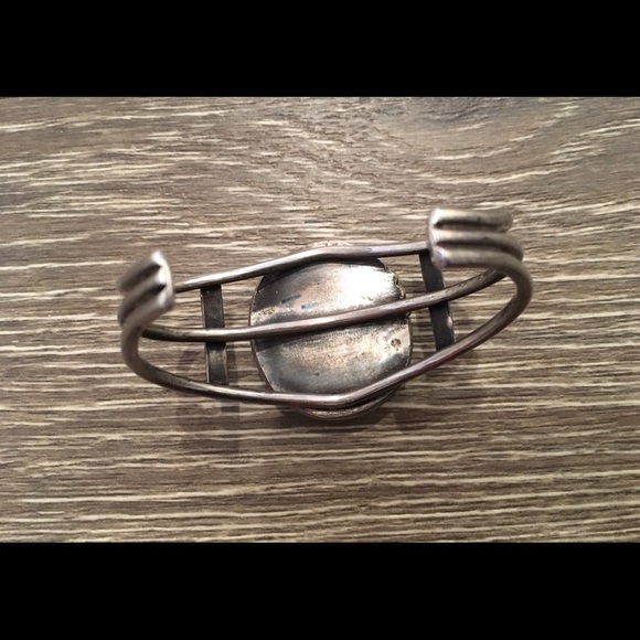 Navajo Sterling Turquoise Real Red  Coral Cuff - Picture 6 of 14